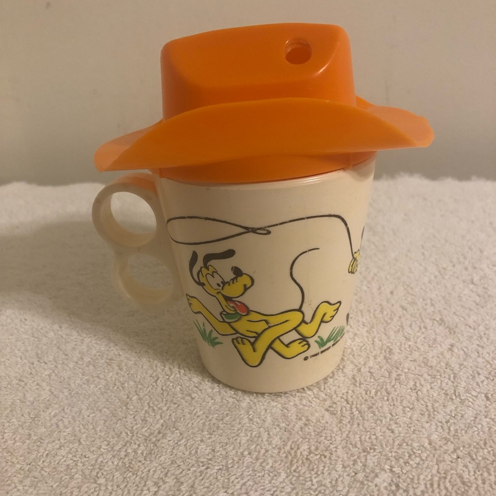 Vintage Eagle Walt Disney Productions Western Mickey & Friends Cup With Hat